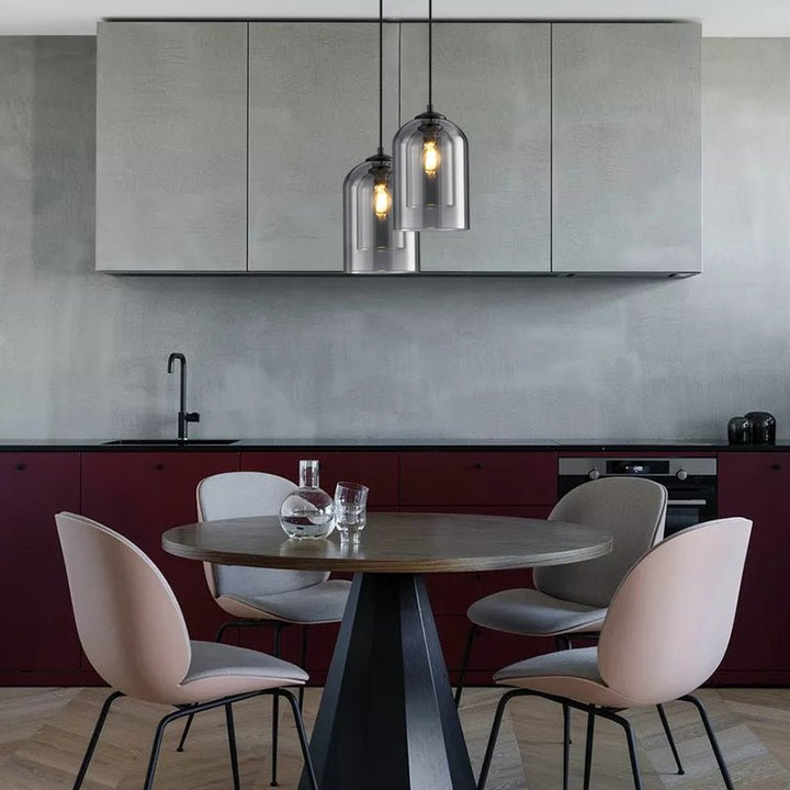 Stylish Double Glass Pendant Light - AuraGlas