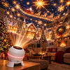 Christmas Light Projector with Animated Festive Patterns, USB-Powered
