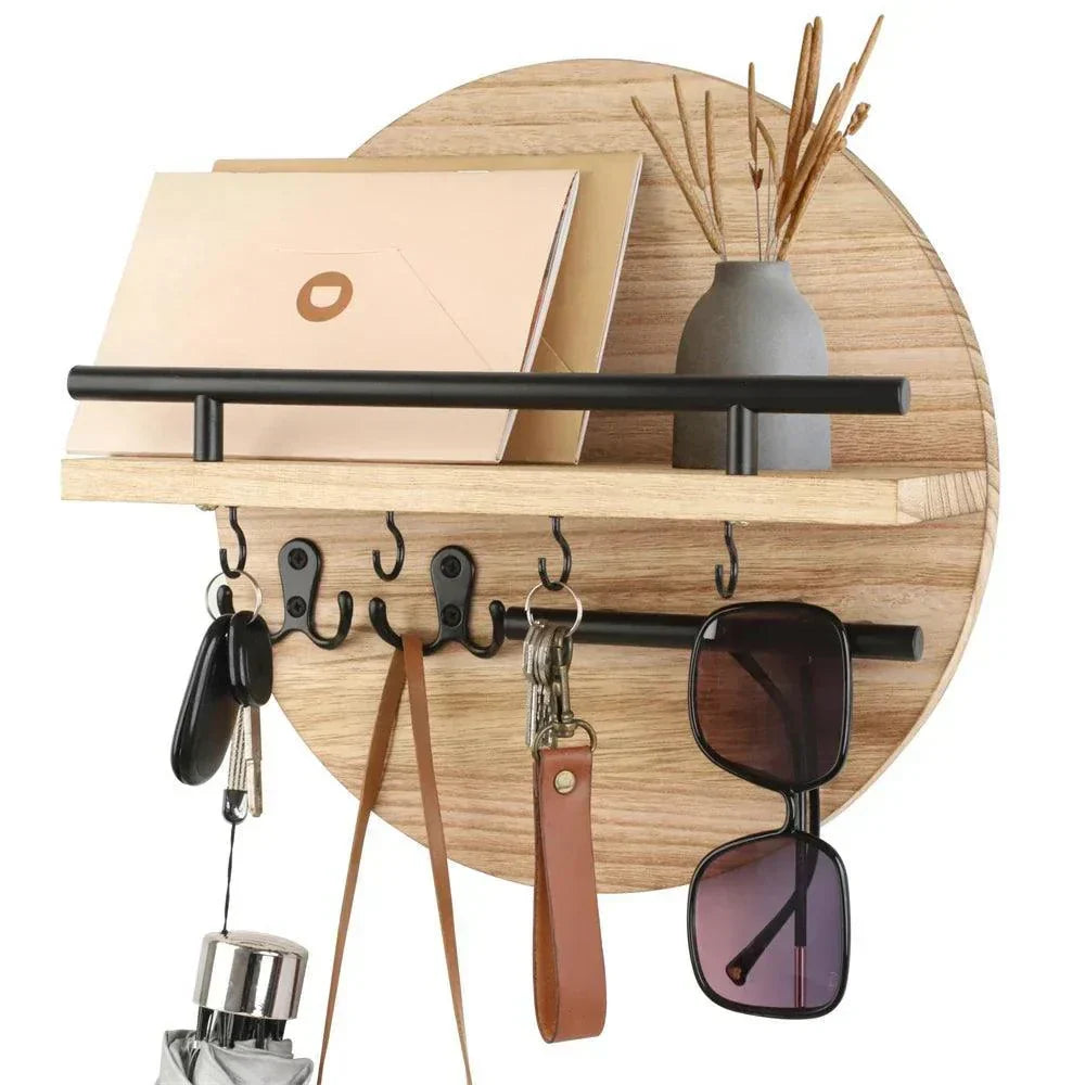 Round Wooden Key Holder | Eco-Friendly and Stylish