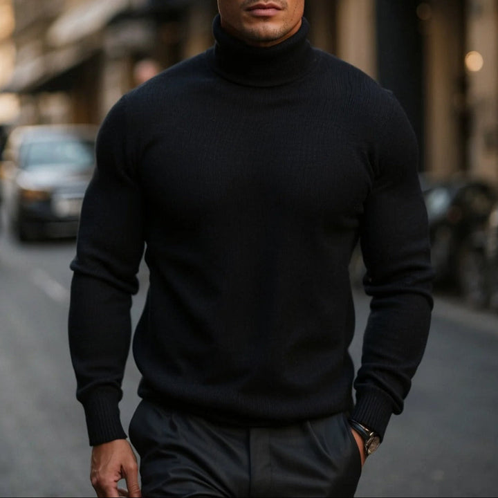 Soft and Comfortable Men's Cotton Roll-Neck Sweater – Jonas