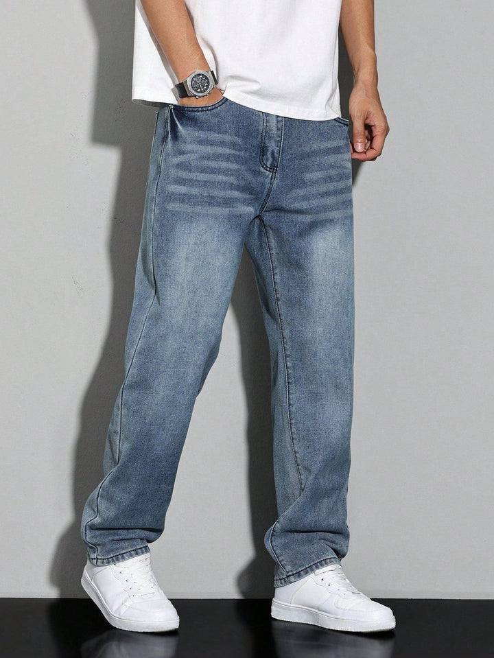 Men's Straight-Leg Jeans – Straight Fit Denim Pants