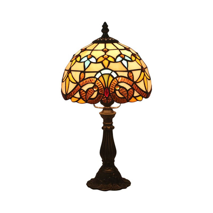 Tiffany Glass Table Lamp - Classic Leaded Lines