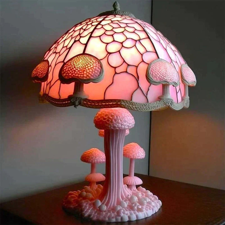 Ambient Stained Glass Table Lamp Vibrant Decorative Glow