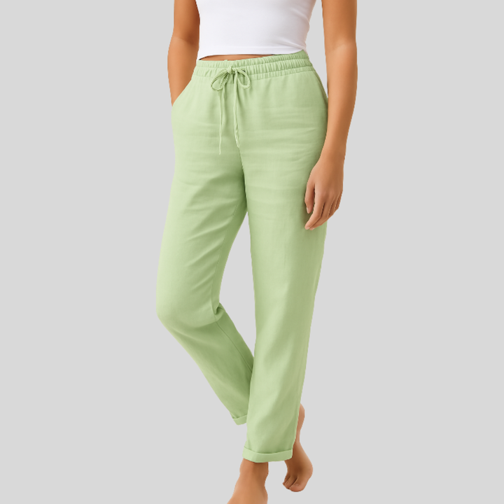 Effortless Elegance Linen-Blend Trousers for Women
