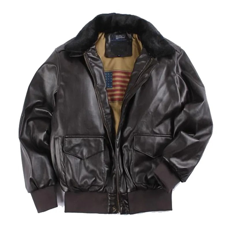Vintage Leather Motorcycle Jacket for Winter – Maxim