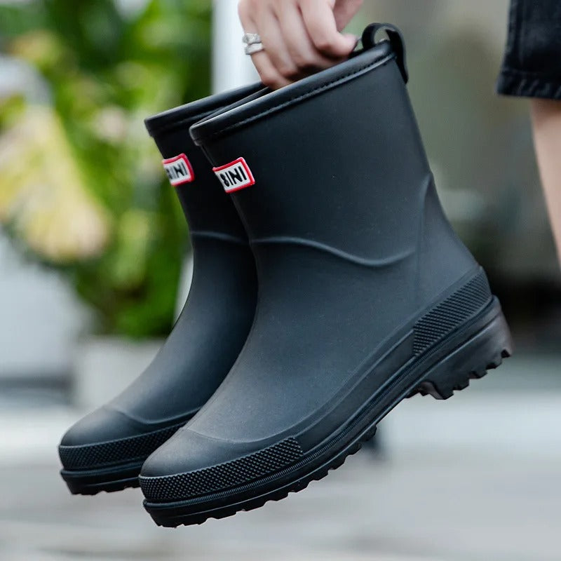 AquaStride 2.0 | Stylish Mid-Calf Waterproof Wellies for Women
