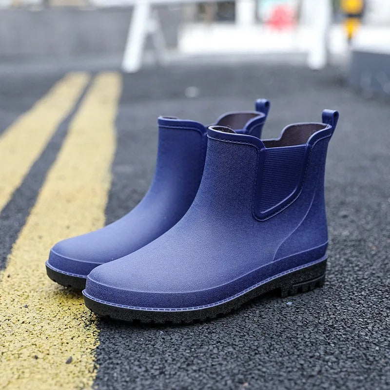 Luxurious Mid-Calf Waterproof Men's Rain Boots - Lucas Rain Walk