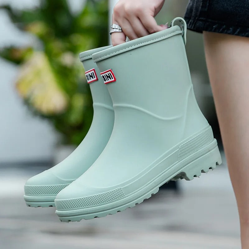 AquaStride 2.0 | Stylish Mid-Calf Waterproof Wellies for Women