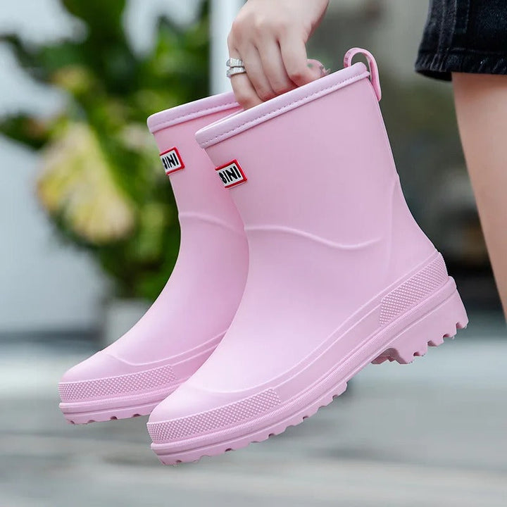 AquaStride 2.0 | Stylish Mid-Calf Waterproof Wellies for Women