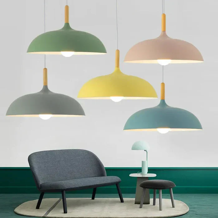 Scandinavian Oak Ceiling Lamp | Modern and Energy-Efficient