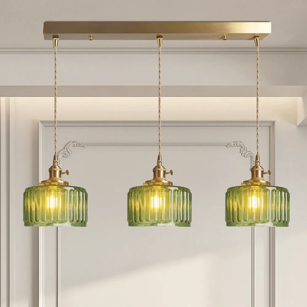 Ottilia Elegantie Pendant Lamp - Chic Adjustable Vintage Glass