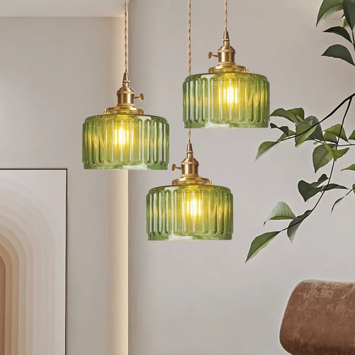 Ottilia Elegantie Pendant Lamp - Chic Adjustable Vintage Glass