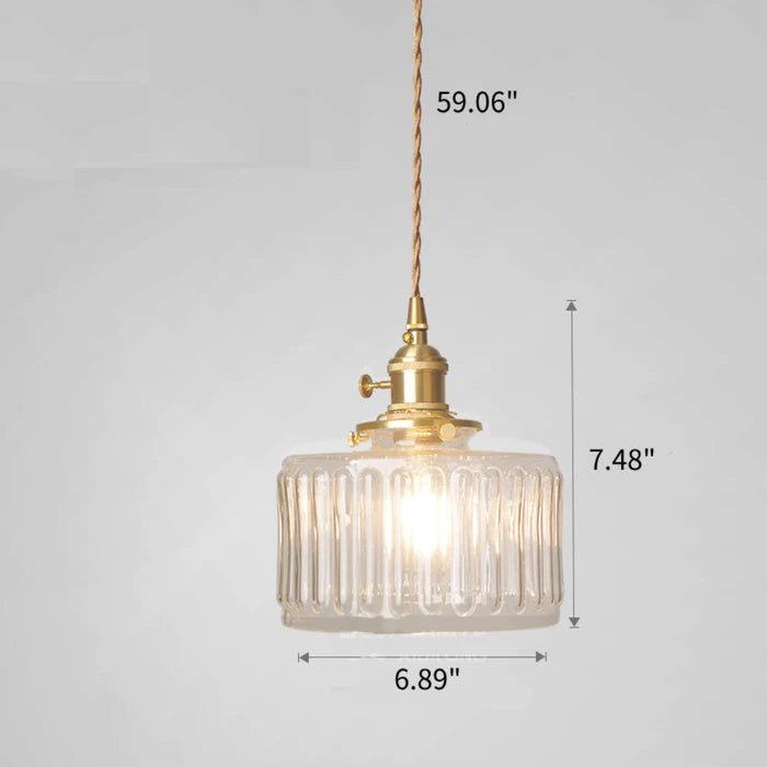 Ottilia Elegantie Pendant Lamp - Chic Adjustable Vintage Glass