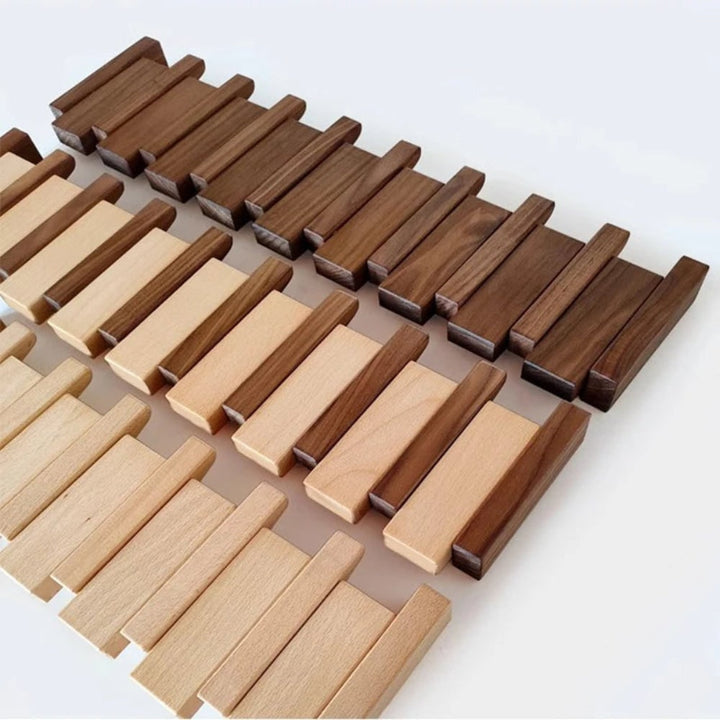 Wall Coat Rack with Wooden Folding Hooks Space Saving Entryway Organizer