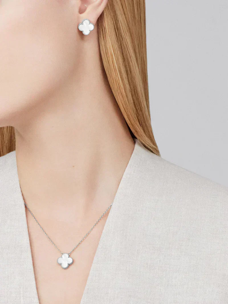 Celeste Clover Jewellery Set | Necklace, Bracelet and Earrings in Hypoallergenic Stainless Steel