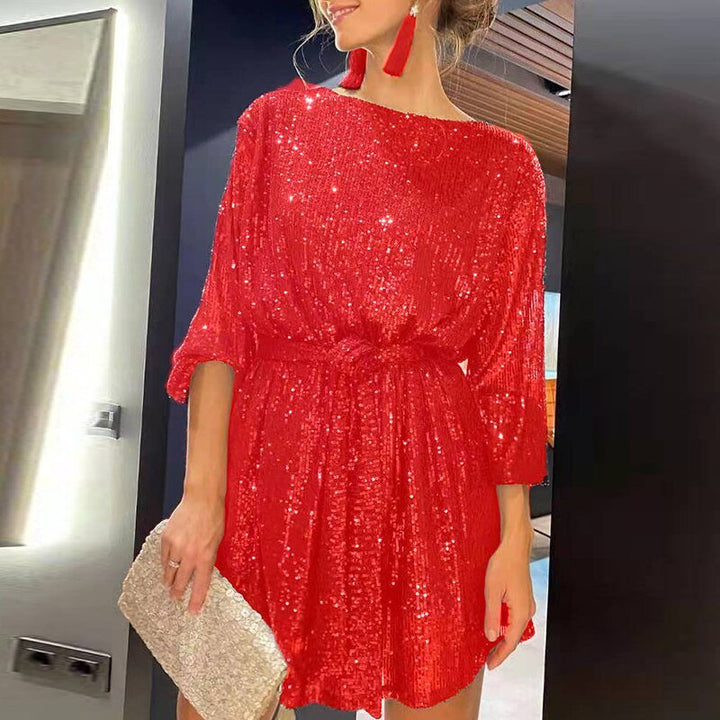 Flowing Party Dress with Relaxed Cut - Clara