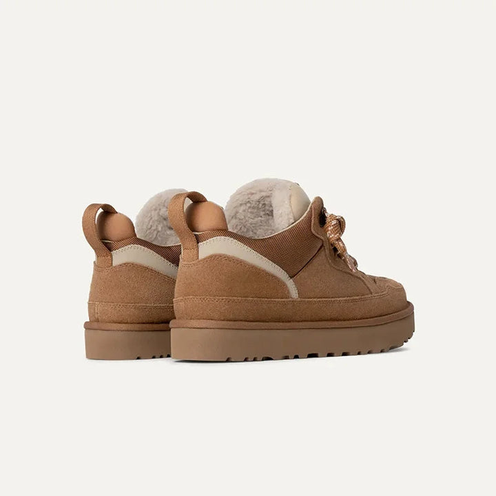 Women's winter shoes lined platform suede-look sneakers