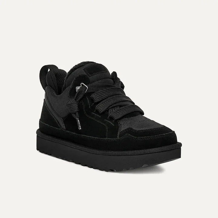 Women's winter shoes lined platform suede-look sneakers
