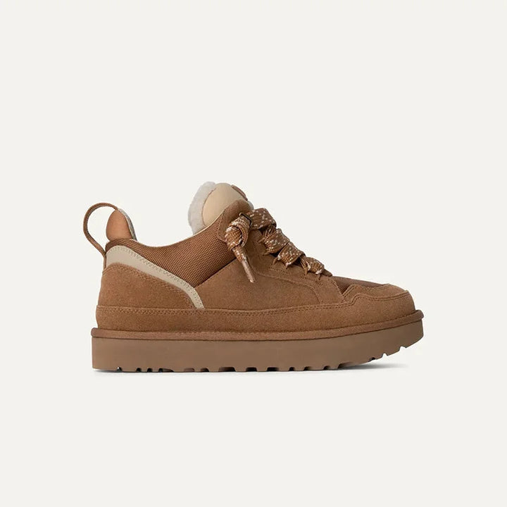 Women's winter shoes lined platform suede-look sneakers