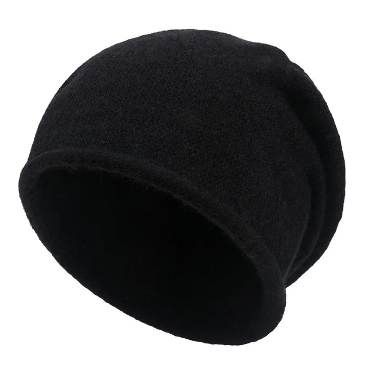 Women's soft casual relaxed-fit knit beanie with slouchy design