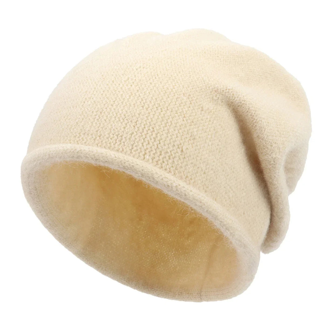 Women's soft casual relaxed-fit knit beanie with slouchy design
