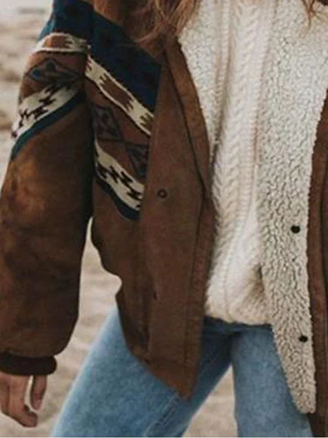 Warm Retro Plush Winter Jacket – Daisy